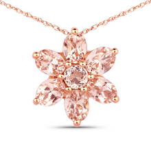 Load image into Gallery viewer, 10K Rose Gold Morganite Pendant Necklace