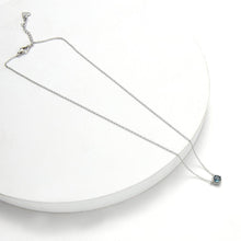 Load image into Gallery viewer, London Blue Topaz Halo Pendant Necklace - FineColorJewelsLondon blue pendant	halo style topaz	bridesmaid gift	december birthstone	engagement gift	christmas gift	gift under 50	halo style pendant	london blue topaz	work wear jewelry	minimalist jewelry	gift for teens	daily wear jewelry