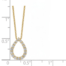 Load image into Gallery viewer, 14K Gold Lab Diamond Open Teardrop Pendant Necklace Fine Color Jewels 14k White Gold, best gift for girls, best gift for women, Christmas gift, Dainty Necklace, dla-dm-discount-all-145099, dla-dm-discount-all-153807, gift for her, Gift for Mom, gift for women, gift from daughter, Jewelry Gift, Lab Grown Diamond, Mother&#39;s Day Gift, New Year gift, Pear Shape Necklace, Valentine&#39;s Day gift, Wedding Jewelry