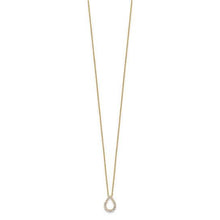 Load image into Gallery viewer, 14K Gold Lab Diamond Open Teardrop Pendant Necklace Fine Color Jewels 14k White Gold, best gift for girls, best gift for women, Christmas gift, Dainty Necklace, dla-dm-discount-all-145099, dla-dm-discount-all-153807, gift for her, Gift for Mom, gift for women, gift from daughter, Jewelry Gift, Lab Grown Diamond, Mother&#39;s Day Gift, New Year gift, Pear Shape Necklace, Valentine&#39;s Day gift, Wedding Jewelry