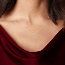 Load image into Gallery viewer, 14K Gold Lab Diamond Open Teardrop Pendant Necklace Fine Color Jewels 14k White Gold, best gift for girls, best gift for women, Christmas gift, Dainty Necklace, dla-dm-discount-all-145099, dla-dm-discount-all-153807, gift for her, Gift for Mom, gift for women, gift from daughter, Jewelry Gift, Lab Grown Diamond, Mother&#39;s Day Gift, New Year gift, Pear Shape Necklace, Valentine&#39;s Day gift, Wedding Jewelry