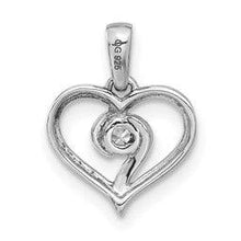 Load image into Gallery viewer, 14K White Gold Heart Shaped Twisted Pendant Fine Color Jewels aesthetic pendant, best gift for girls, best gift for women, Christmas gift, diamond charm, diamond stud pendant, gift for her, gift for lovers, Gift for Mom, gift for women, gift from daughter, gift ideas for her, gifts for her, gold and diamond, gold pendant, heart motif, heart pendant, heart shape pendant, heart shaped pendant, lovers gift, Mother&#39;s Day Gift, New Year gift, twisted pendant, two tone pendant, Valentine&#39;s Day gift