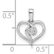 Load image into Gallery viewer, 14K White Gold Heart Shaped Twisted Pendant Fine Color Jewels aesthetic pendant, best gift for girls, best gift for women, Christmas gift, diamond charm, diamond stud pendant, gift for her, gift for lovers, Gift for Mom, gift for women, gift from daughter, gift ideas for her, gifts for her, gold and diamond, gold pendant, heart motif, heart pendant, heart shape pendant, heart shaped pendant, lovers gift, Mother&#39;s Day Gift, New Year gift, twisted pendant, two tone pendant, Valentine&#39;s Day gift
