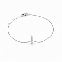 Load image into Gallery viewer, Mini Block Initial Diamond Bracelet Gold