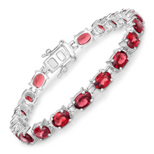 Load image into Gallery viewer, Natural Garnet Tennis Bracelet