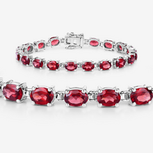 Load image into Gallery viewer, Natural Garnet Tennis Bracelet