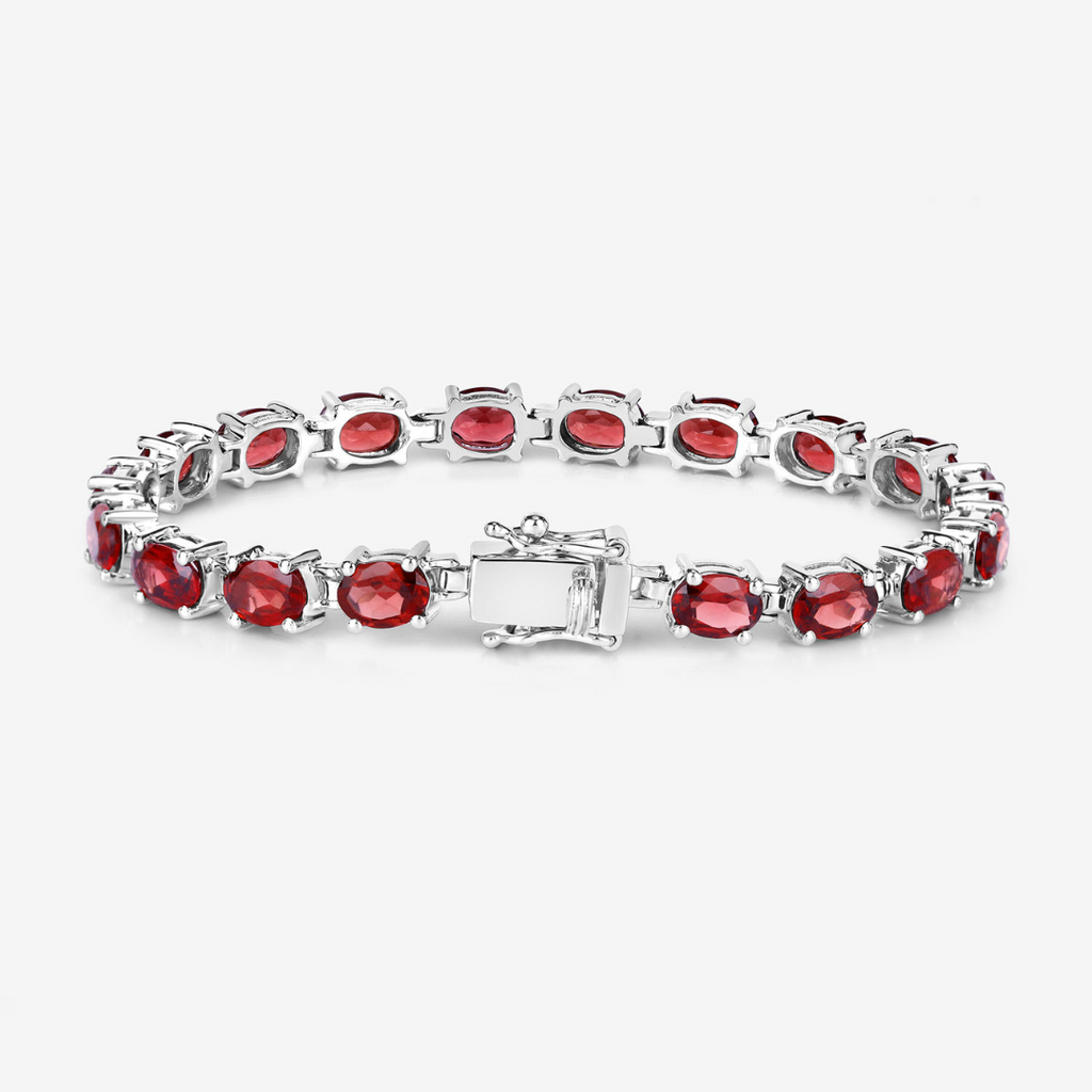 Natural Garnet Tennis Bracelet