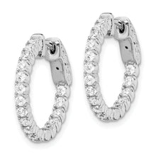 Load image into Gallery viewer, Cubic Zirconia Round Hinged Hoop Earrings