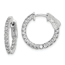 Load image into Gallery viewer, Cubic Zirconia Round Hinged Hoop Earrings