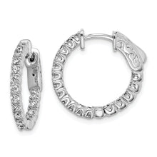 Load image into Gallery viewer, Cubic Zirconia Round Hinged Hoop Earrings
