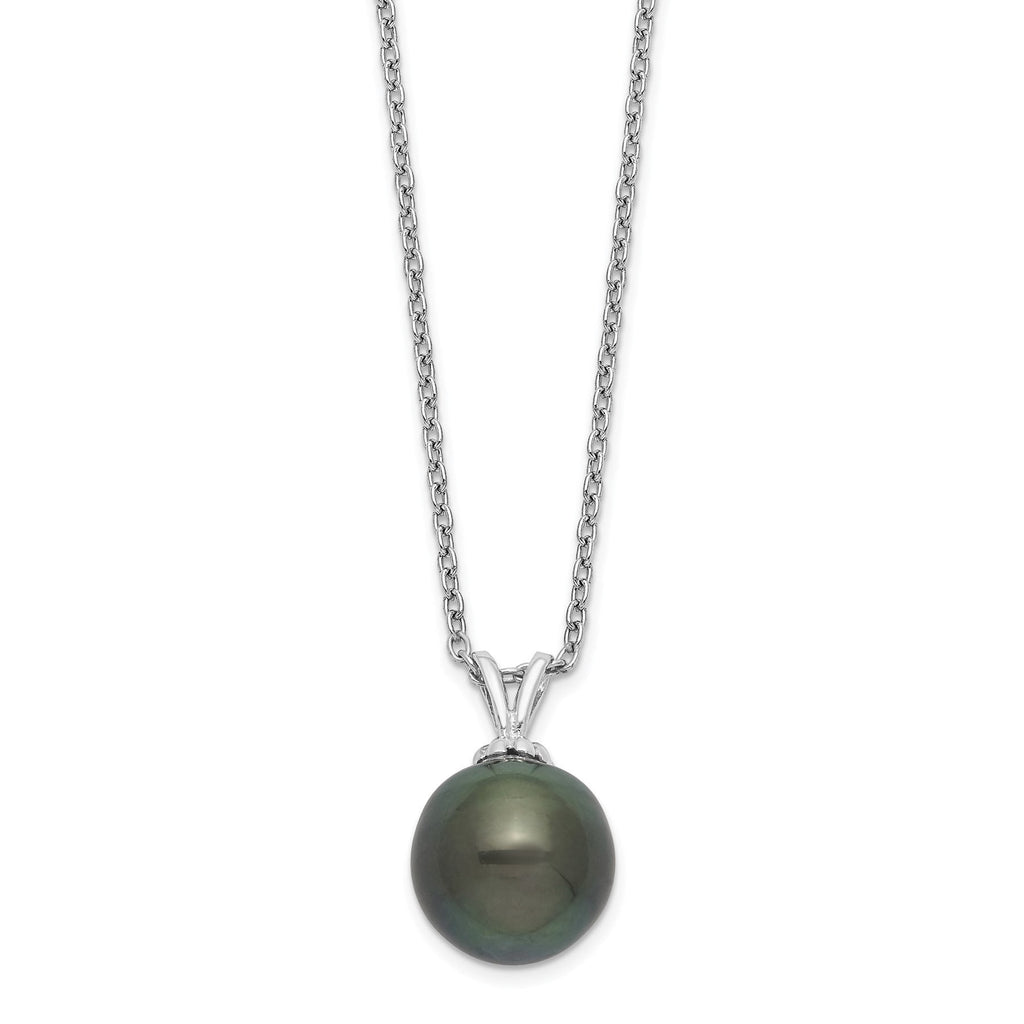 Black Teardrop Tahitian Pearl Necklace