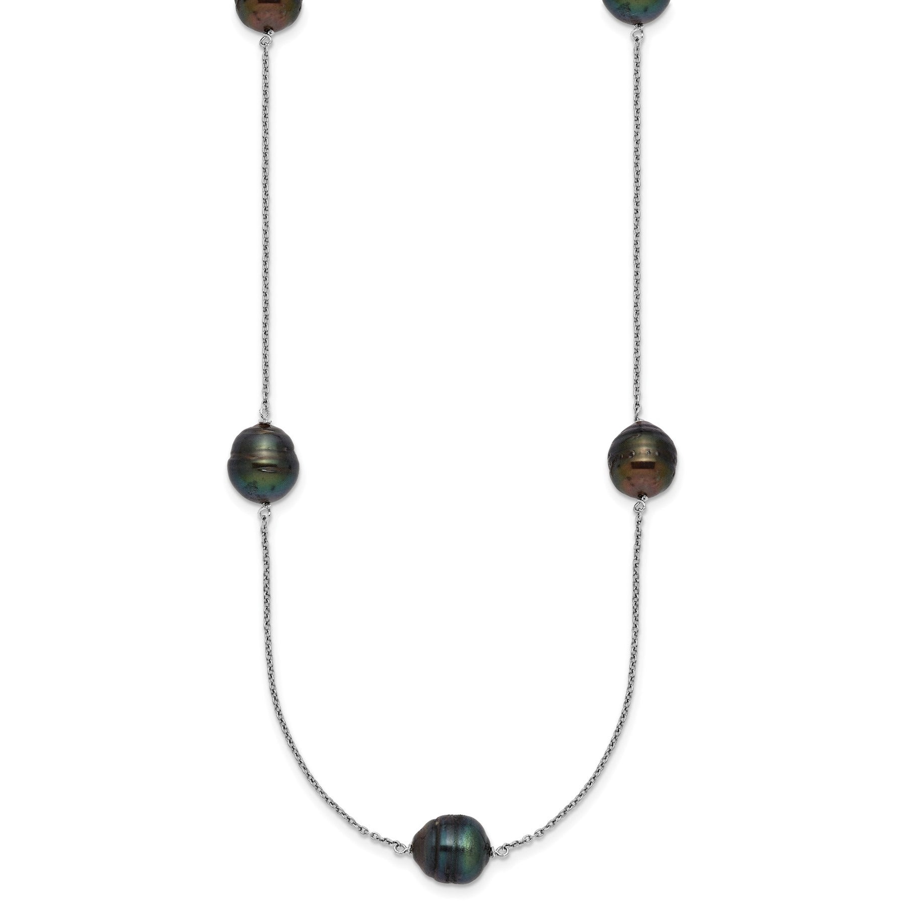 Black Tahitian Pearl By The Yard Necklace