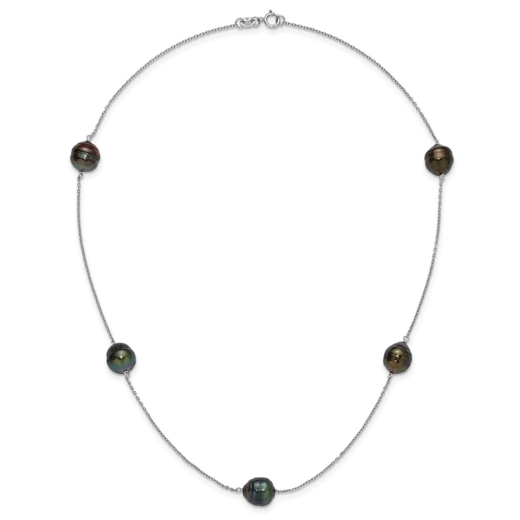 Black Tahitian Pearl By The Yard Necklace