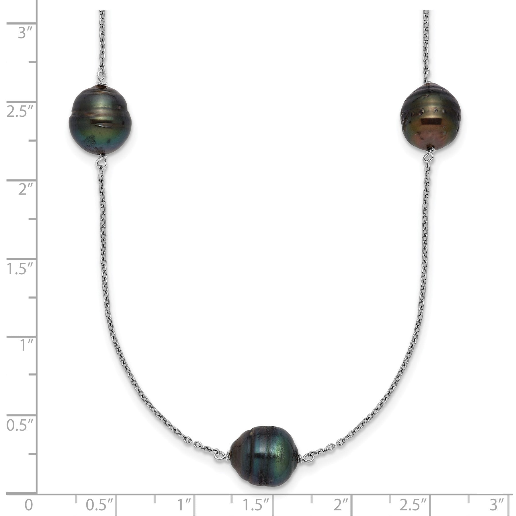 Black Tahitian Pearl By The Yard Necklace