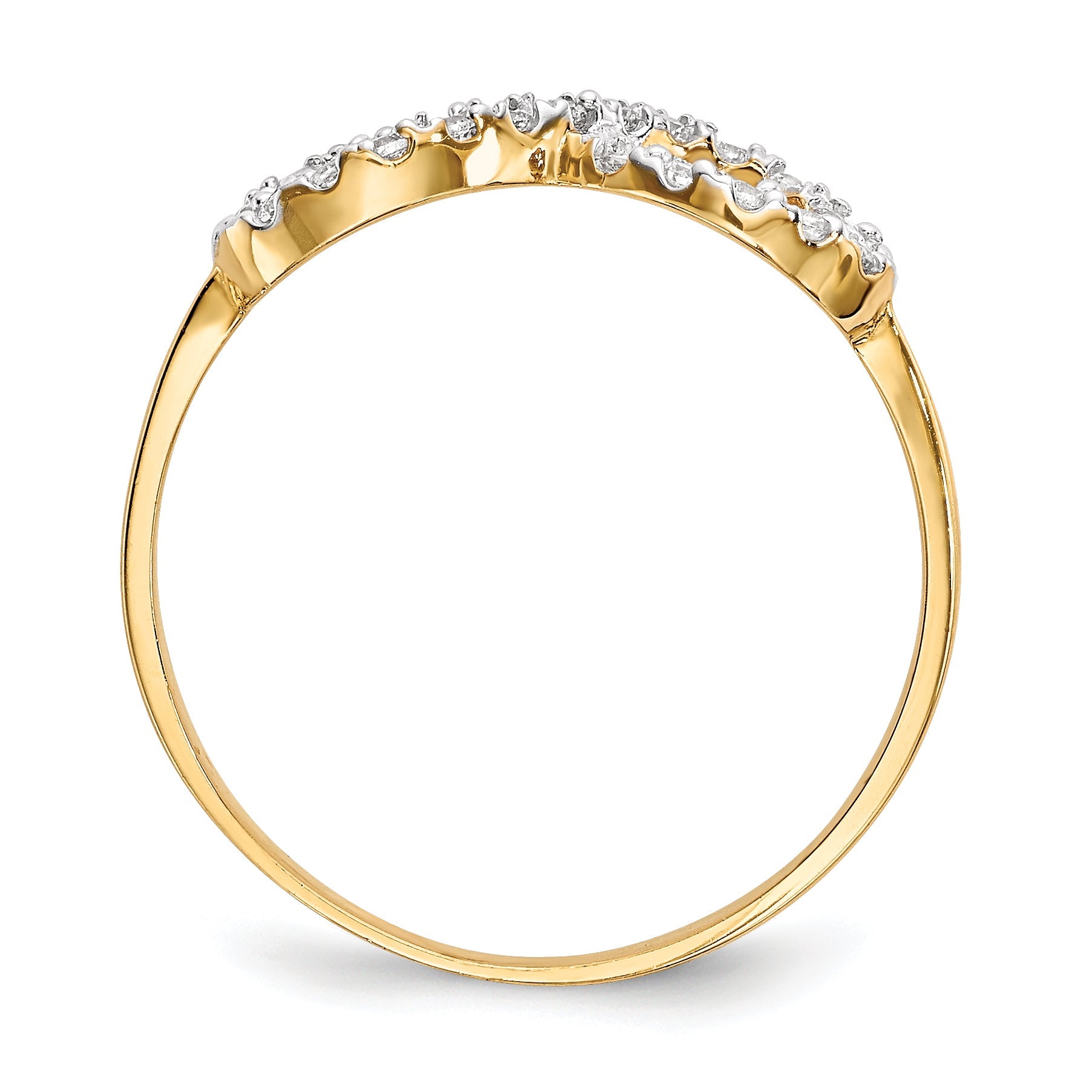 14k Cubic Zirconia Infinity Symbol Ring