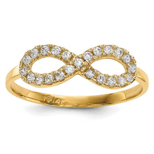 Load image into Gallery viewer, 14k Cubic Zirconia Infinity Symbol Ring