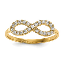 Load image into Gallery viewer, 14k Cubic Zirconia Infinity Symbol Ring