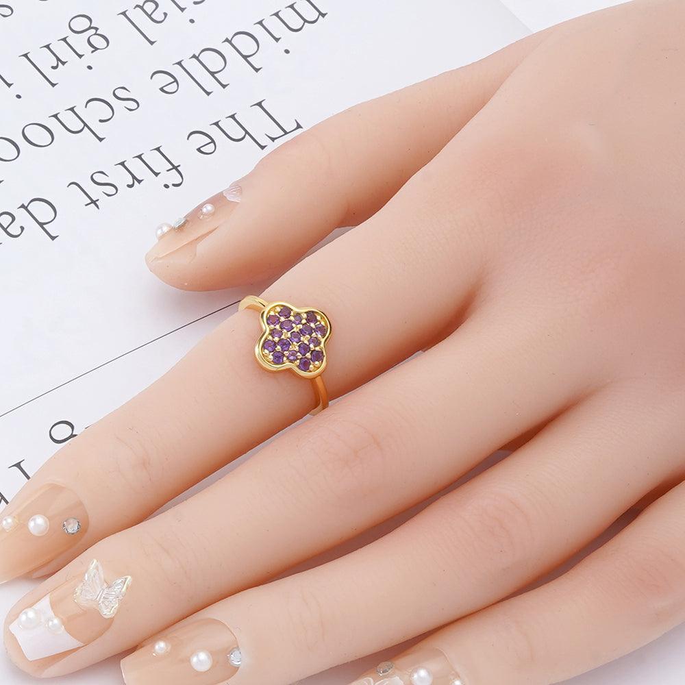 Good Luck Clover Ring - FineColorJewels