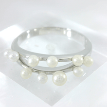 Load image into Gallery viewer, Pearl Cluster Ring Fine Color Jewels $50 &amp; Under, 5, 6, 7, 8, 925 Sterling Silver, dla-dm-discount-all-143240, dla-dm-discount-all-154898, Fashion, Round, sale, White