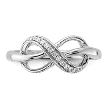 Load image into Gallery viewer, 14k Gold Diamond Infinity Ring Fine Color Jewels 10k Gold Infinity ring, gold infinity ring, infinity ring, QG