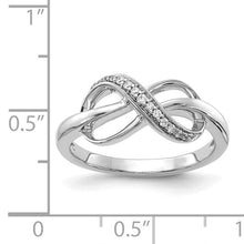 Load image into Gallery viewer, 14k Gold Diamond Infinity Ring Fine Color Jewels 10k Gold Infinity ring, gold infinity ring, infinity ring, QG