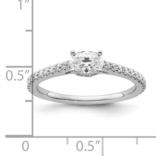 Lab Grown Diamond East-West Oval Engagement Ring