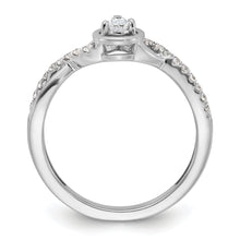Load image into Gallery viewer, 14k White Gold Pear Diamond Engagement Ring