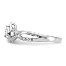 Load image into Gallery viewer, 14k White Gold Pear Diamond Engagement Ring