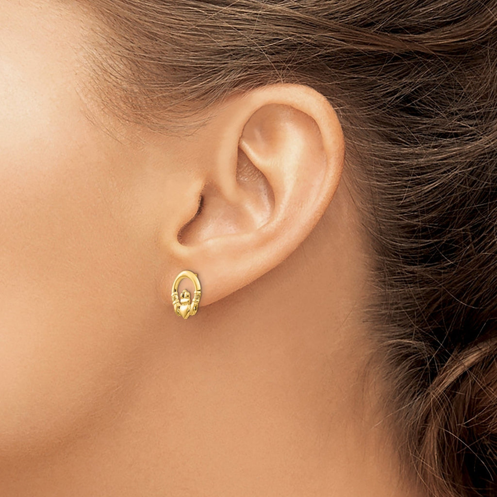 14k Madi K Claddagh Post Earrings Gold Fine Color Jewels best first mothers day gift, claddagh earrings, claddagh stud earrings, first mothers day gift ideas, first mothers day gift ideas from husband, first time mothers day gifts, gold claddagh earrings, gold Jewelry, irish claddagh earrings, Mother's Day Gift Ideas for Wife from Husband, mother's day gifts for first time moms, Mother's Day Gifts from Husband, QG