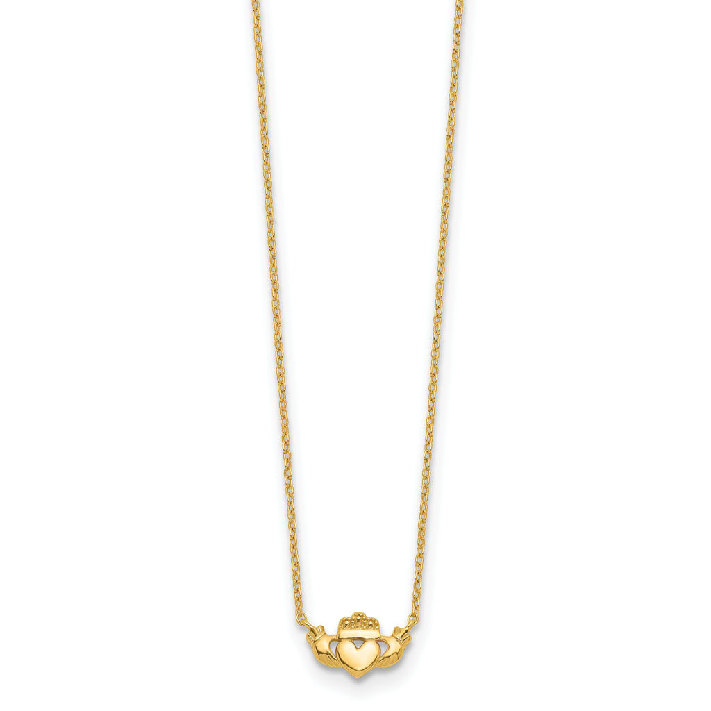 14k Gold Claddagh Necklace Fine Color Jewels 14k gold claddagh necklace, claddagh necklace, claddagh necklace yellow gold, claddagh pendant, claddagh pendant gold, claddagh pendant gold claddagh gold necklace, gold claddagh cross necklace, gold claddagh necklace, irish claddagh necklace, irish claddagh necklace gold, QG