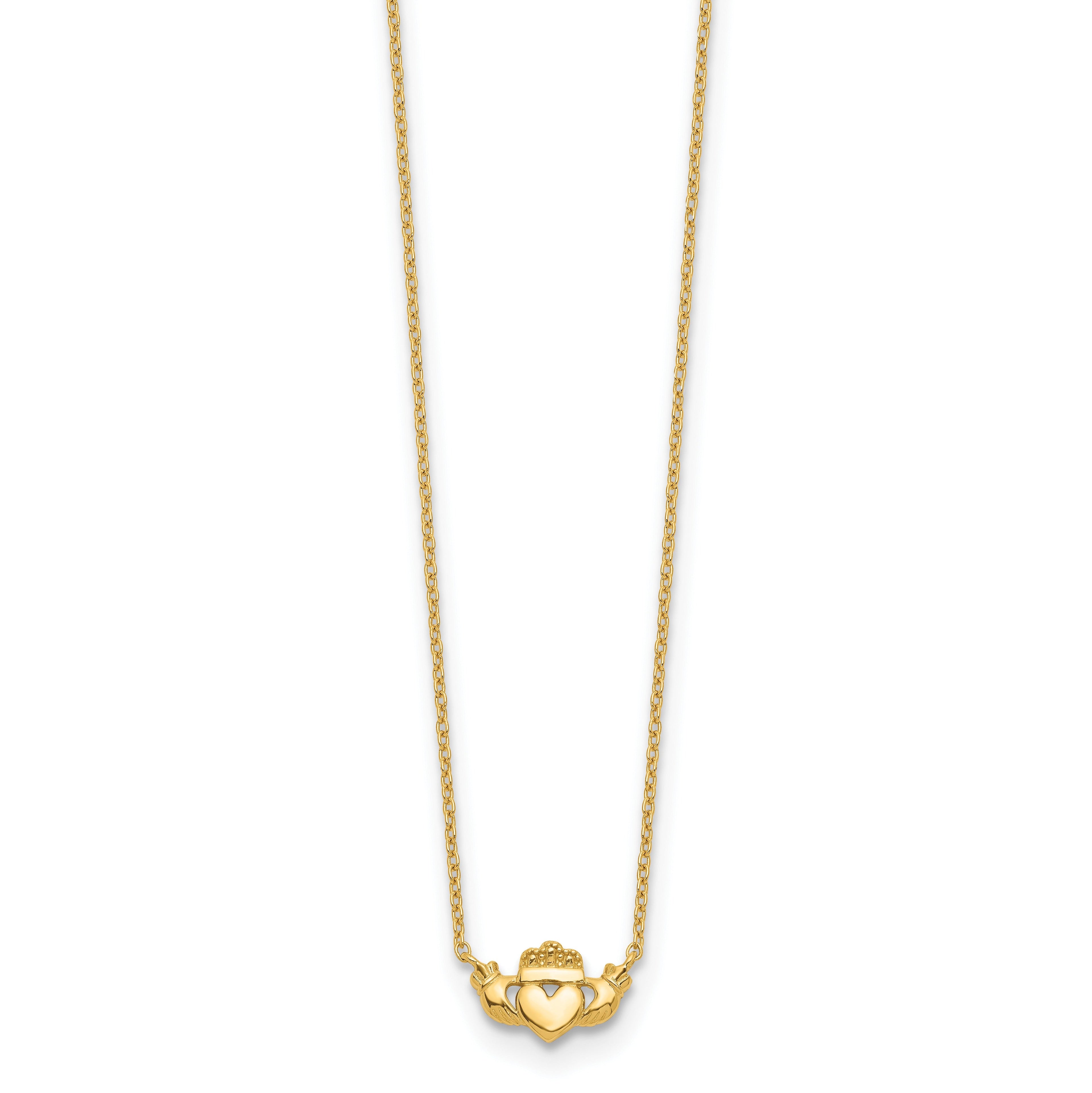 14k Gold Claddagh Necklace Fine Color Jewels 14k gold claddagh necklace, claddagh necklace, claddagh necklace yellow gold, claddagh pendant, claddagh pendant gold, claddagh pendant gold claddagh gold necklace, gold claddagh cross necklace, gold claddagh necklace, irish claddagh necklace, irish claddagh necklace gold, QG