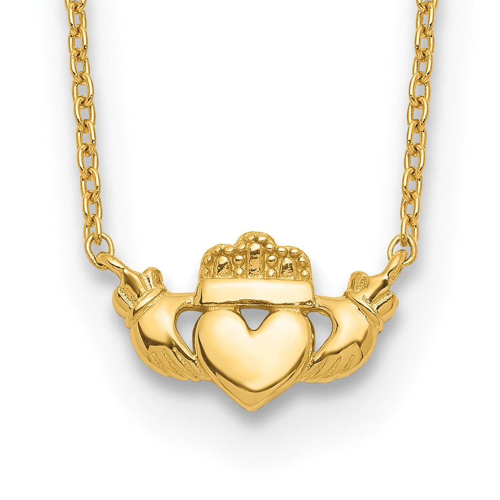 14k Gold Claddagh Necklace Fine Color Jewels 14k gold claddagh necklace, claddagh necklace, claddagh necklace yellow gold, claddagh pendant, claddagh pendant gold, claddagh pendant gold claddagh gold necklace, gold claddagh cross necklace, gold claddagh necklace, irish claddagh necklace, irish claddagh necklace gold, QG