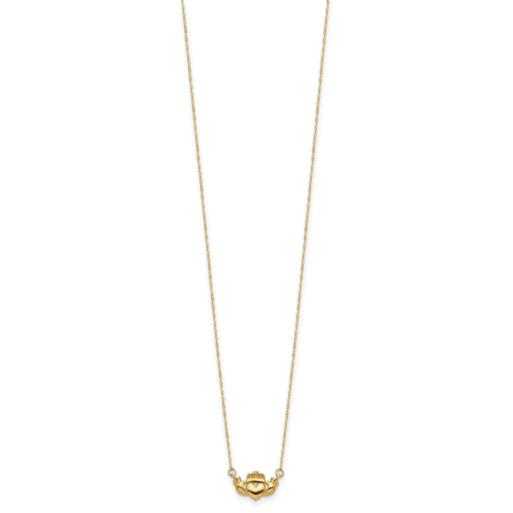 14k Gold Irish Claddagh Necklace Fine Color Jewels 14k gold claddagh necklace, claddagh necklace, claddagh necklace yellow gold, claddagh pendant, claddagh pendant gold, claddagh pendant gold claddagh gold necklace, gold claddagh cross necklace, gold claddagh necklace, irish claddagh necklace, irish claddagh necklace gold, QG
