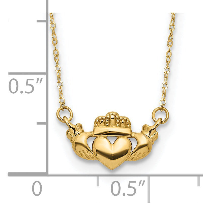 14k Gold Irish Claddagh Necklace Fine Color Jewels 14k gold claddagh necklace, claddagh necklace, claddagh necklace yellow gold, claddagh pendant, claddagh pendant gold, claddagh pendant gold claddagh gold necklace, gold claddagh cross necklace, gold claddagh necklace, irish claddagh necklace, irish claddagh necklace gold, QG