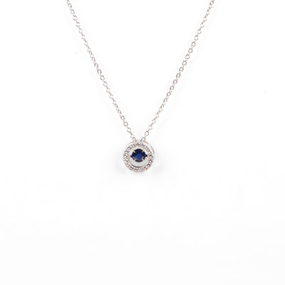 Sapphire Dancing NecklaceGenuine Sapphire Dancing Necklace 925 Sterling Silver Necklace - FineColorJewels