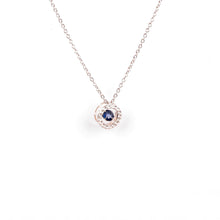 Load image into Gallery viewer, Sapphire Dancing Necklacedancing necklace	925 sterling silver	spinning necklace	unique necklace	unique gift	sapphire necklace	silver necklace	silver chain pendant	sapphire pendant	unique sapphire - FineColorJewels