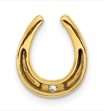 Load image into Gallery viewer, 14K Gold Diamond Horseshoe Pendant