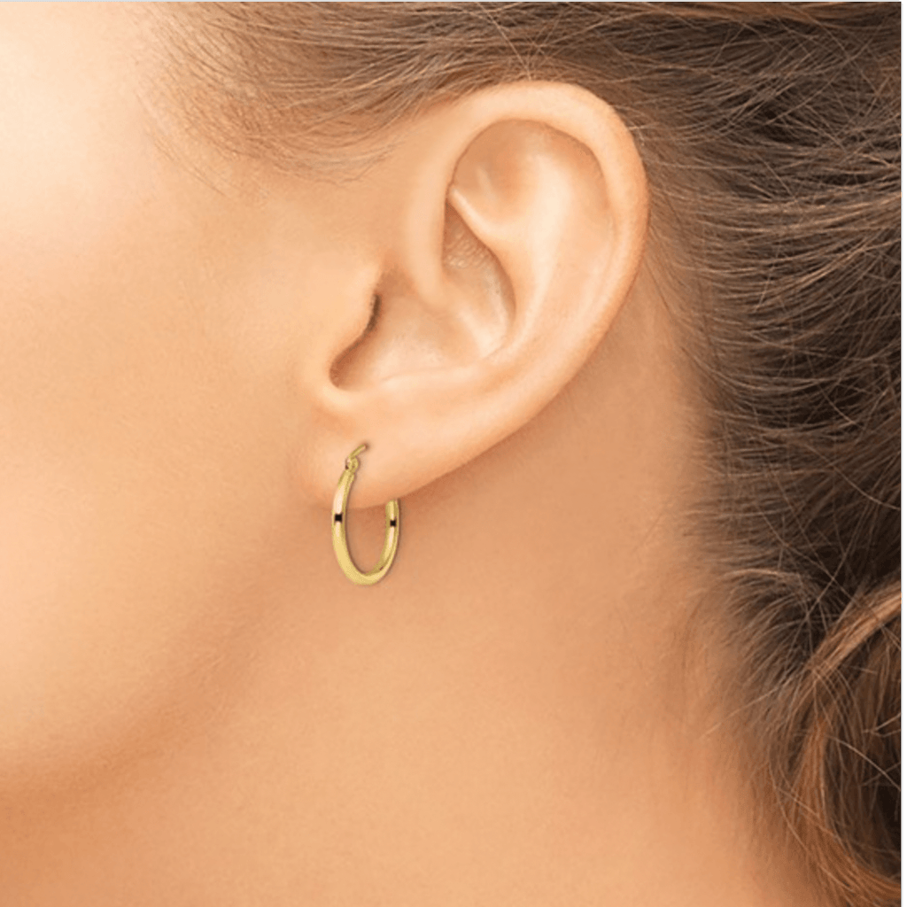 10K Gold Hinged Hoop Earrings