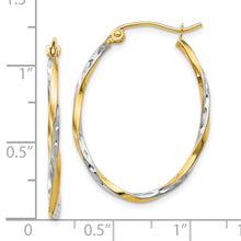 Load image into Gallery viewer, 10K Gold Oval Hoop Earrings