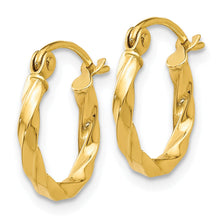 Load image into Gallery viewer, Twisted 14k Gold Hoop Earrings