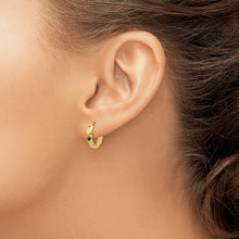 Load image into Gallery viewer, 14K Gold Diamond-Cut Small Hinged Hoop Earrings