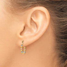 Load image into Gallery viewer, 14K Gold Shrimp Beaded Hoop Earrings