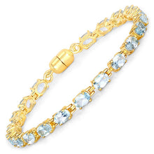 Load image into Gallery viewer, Natural Blue Topaz Tennis Bracelet