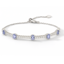 Load image into Gallery viewer, Tanzanite Adjustable Bracelet