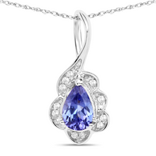 Load image into Gallery viewer, 14K Gold Tanzanite and Diamond Necklace