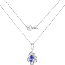 Load image into Gallery viewer, 14K Gold Tanzanite and Diamond Necklace
