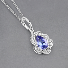 Load image into Gallery viewer, 14K Gold Tanzanite and Diamond Necklace