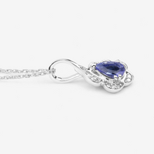 Load image into Gallery viewer, 14K Gold Tanzanite and Diamond Necklace