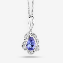 Load image into Gallery viewer, 14K Gold Tanzanite and Diamond Necklace