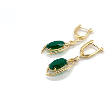 Load image into Gallery viewer, Natural Green Agate Sterling Silver Earrings